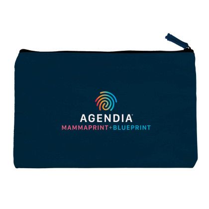 Custom Full Color 12 oz. Cotton Canvas Zippered Pouch - Navy Blue Front View Custom Full Color 12 oz. Cotton Canvas Zippered Pouch - Navy Blue Front View