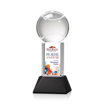 Custom Tennis Ball Full Color Award on Stowe Black Base Small Custom Tennis Ball Full Color Award on Stowe Black Base Small