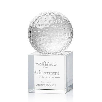 Custom Large Golf Ball Award on Granby Base - Etched