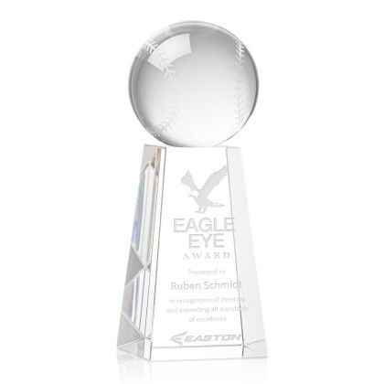 Custom Large Baseball Award on Novita Base - Etched Custom Large Baseball Award on Novita Base - Etched