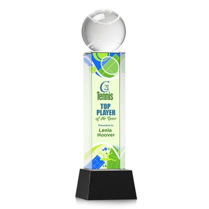 Custom Tennis Ball Full Color Award on Belcroft Black Base Large Custom Tennis Ball Full Color Award on Belcroft Black Base Large