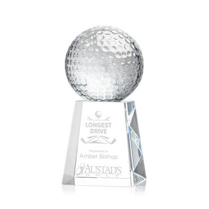 Custom Large Golf Ball Award on Celestina Base - Etched