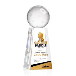 Custom Medium Pickleball Full Color Award on Novita Base Custom Medium Pickleball Full Color Award on Novita Base