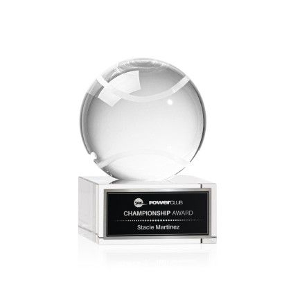 Custom Tennis Ball Award on Hancock Base Small - Engraved Custom Tennis Ball Award on Hancock Base Small - Engraved