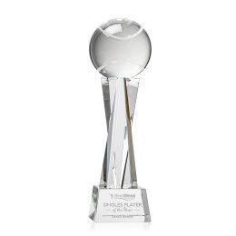 Custom Tennis Ball Award on Grafton Clear Base Medium - Etched Custom Tennis Ball Award on Grafton Clear Base Medium - Etched