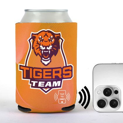 Custom Full Color NFC Connect Can Cooler - Design 1