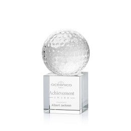 Custom Small Golf Ball Award on Granby Base - Etched