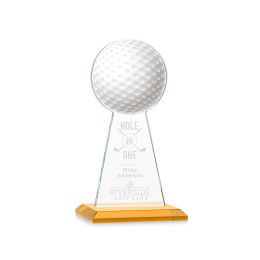 Custom Edenwood Golf Award Amber Base Small - Etched