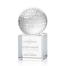 Custom Large Golf Ball Award on Granby Base - Etched Custom Large Golf Ball Award on Granby Base - Etched