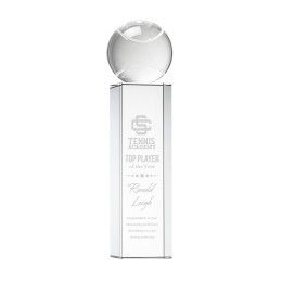 Custom Tennis Ball Award on Dakota Base Large - Etched Custom Tennis Ball Award on Dakota Base Large - Etched