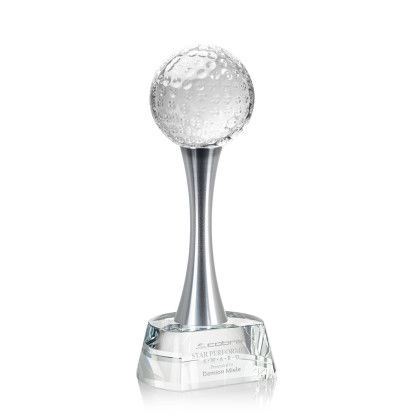 Custom Golf Ball Award on Willshire Base Medium Custom Golf Ball Award on Willshire Base Medium