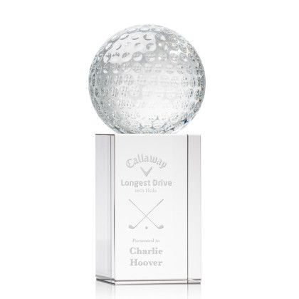 Custom Golf Ball Award on Dakota Base Small - Etched Custom Golf Ball Award on Dakota Base Small - Etched
