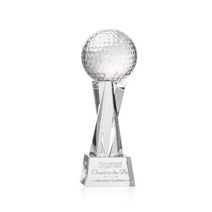 Custom Golf Ball Award on Grafton Clear Base Small
