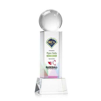 Custom Medium Baseball Full Color Award on Belcroft Clear Base Custom Medium Baseball Full Color Award on Belcroft Clear Base