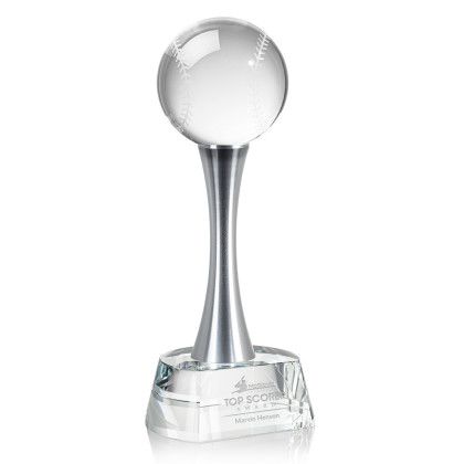 Custom Large Baseball Award on Willshire Base - Etched Custom Large Baseball Award on Willshire Base - Etched