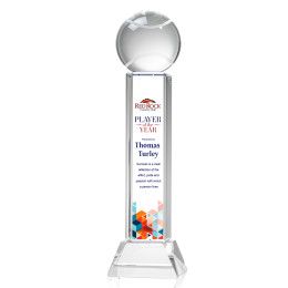 Custom Tennis Ball Full Color Award on Stowe Clear Base X-Large