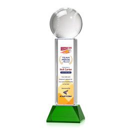 Custom Large Baseball Full Color Award on Stowe Green Base