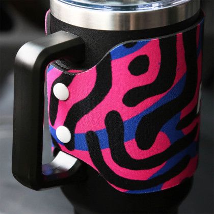 Custom Full Color 40 oz Neoprene Tumbler Koozie Sleeve - Back View
