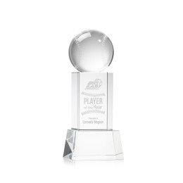 Custom Small Baseball Award on Belcroft Clear Base - Etched