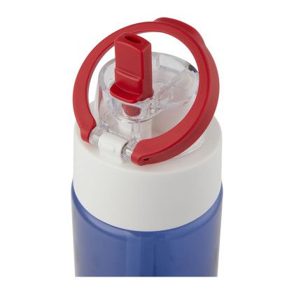 Custom Ella 24 oz rPET Flip Straw Bottle - USA Top View 