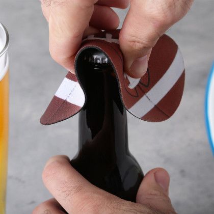 Custom Full Color 5" Shaped Jar/Bottle Opener - Football Lifestyle View 