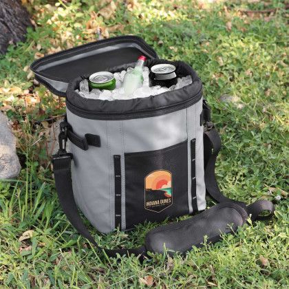 Custom Frosty Cooler Bag: 12 Can - In Use Custom Frosty Cooler Bag: 12 Can - In Use