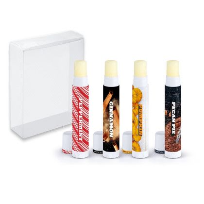 Custom 4 Pack Beeswax Lip Moisturizer - Open View Custom 4 Pack Beeswax Lip Moisturizer - Open View