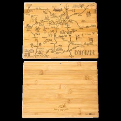Custom U.S. State Shaped Bamboo Cutting and Serving Boards - Colorado Custom U.S. State Shaped Bamboo Cutting and Serving Boards - Colorado