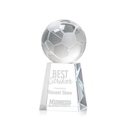 Custom Medium Soccer Ball Award on Celestina Base - Etched Custom Medium Soccer Ball Award on Celestina Base - Etched