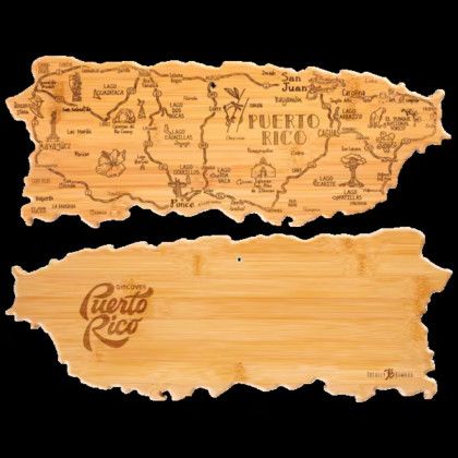 Custom U.S. Destination Bamboo Cutting and Serving Boards - Puerto Rico Custom U.S. Destination Bamboo Cutting and Serving Boards - Puerto Rico