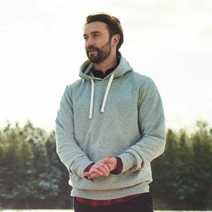 Custom Men's MAPLEGROVE Roots73 Fleece Hoodie  - model