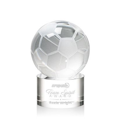 Custom Large Soccer Ball Award on Marvel Base - Etched Custom Large Soccer Ball Award on Marvel Base - Etched
