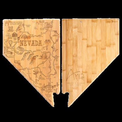 Custom U.S. State Shaped Bamboo Cutting and Serving Boards - Nevada Custom U.S. State Shaped Bamboo Cutting and Serving Boards - Nevada