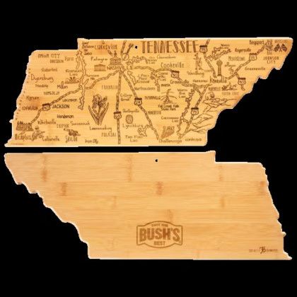 Custom U.S. State Shaped Bamboo Cutting and Serving Boards - Tennessee Custom U.S. State Shaped Bamboo Cutting and Serving Boards - Tennessee