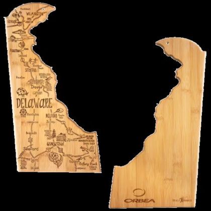 Custom U.S. State Shaped Bamboo Cutting and Serving Boards - Delaware Custom U.S. State Shaped Bamboo Cutting and Serving Boards - Delaware