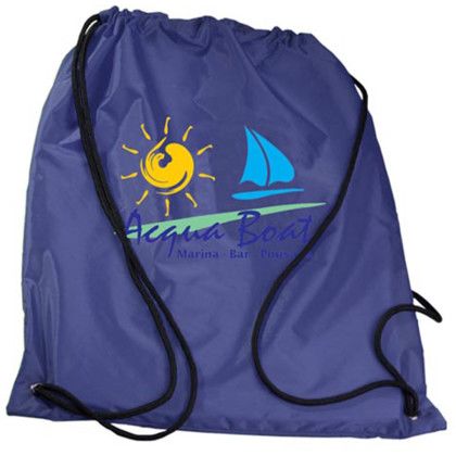 Custom 14 x 17 Drawstring Backpack - Full Color - Blue 