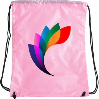 Custom 14 x 17 Drawstring Backpack - Full Color - Pink