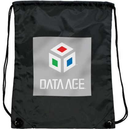 Custom 14 x 17 Drawstring Backpack - Full Color - Black