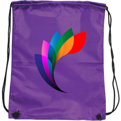 Custom 14 x 17 Drawstring Backpack - Full Color - Purple 