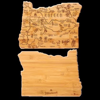 Custom U.S. Destination Bamboo Cutting and Serving Boards - Oregon Custom U.S. Destination Bamboo Cutting and Serving Boards - Oregon