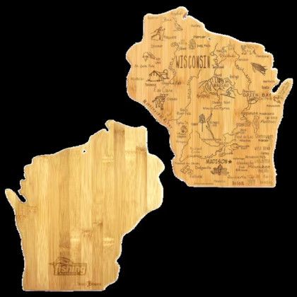 Custom U.S. Destination Bamboo Cutting and Serving Boards - Wisconsin Custom U.S. Destination Bamboo Cutting and Serving Boards - Wisconsin