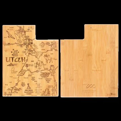 Custom U.S. Destination Bamboo Cutting and Serving Boards - Utah Custom U.S. Destination Bamboo Cutting and Serving Boards - Utah