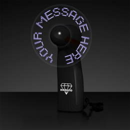 Custom Pre-Programmed Black Mini Fans with White LEDs - In Use Custom Pre-Programmed Black Mini Fans with White LEDs - In Use