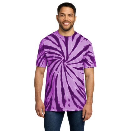 Custom Port & Co Tie-Dye Tee - Purple