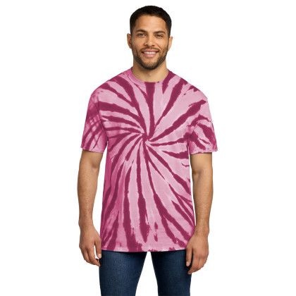 Custom Port & Co Tie-Dye Tee - Maroon