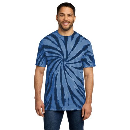 Custom Port & Co Tie-Dye Tee - Navy