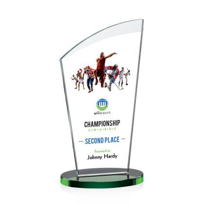 Custom Medium Tomkins Full Color Award Green Base Custom Medium Tomkins Full Color Award Green Base