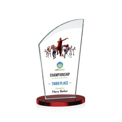 Custom Small Tomkins Full Color Award Red Base Custom Small Tomkins Full Color Award Red Base