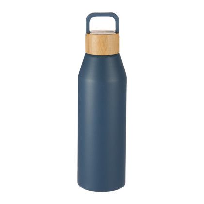 Custom Aspen 24 oz Recycled Bottle with FSC Bamboo Lid - Nightfall Blue Custom Aspen 24 oz Recycled Bottle with FSC Bamboo Lid - Nightfall Blue
