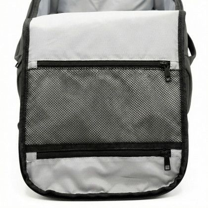 Custom Link 17" Laptop Backpack - Gray Open View Custom Link 17" Laptop Backpack - Gray Open View